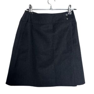 Jones New York Charcoal Wool A-Line Skirt